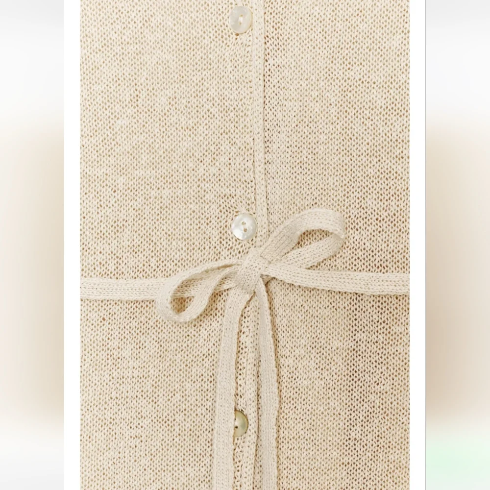 Zara Sheer Linen Tie Cardigan | Coastal Minimal